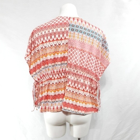 People’s Project LA Zilla Girls Kimono Poncho Top Medium  Open Front Cover Up - Picture 3 of 5